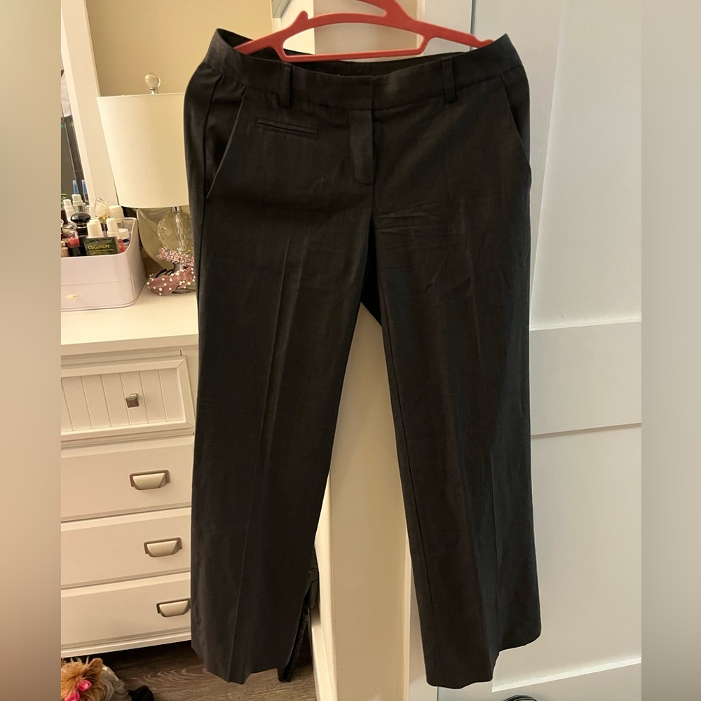 Theory dark gray wide leg pants